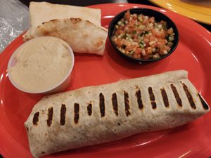 The falafel wrap combo at Kibberia in Danbury