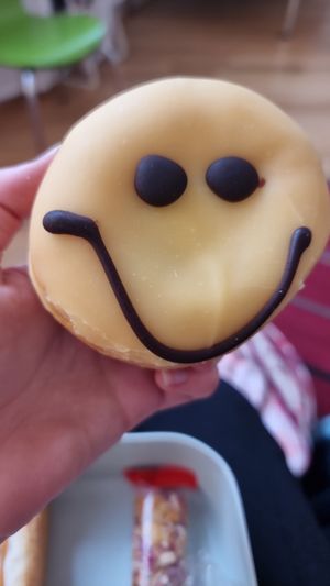 This was the doughnut I ate at Dunkin' - Cornavin in Geneva