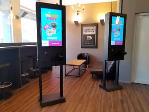 Minimal seating at Dunkin' in Schaffhausen