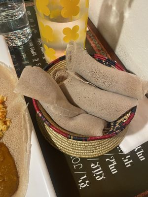 Injera  at Delish Ethiopian Cuisine in Seattle