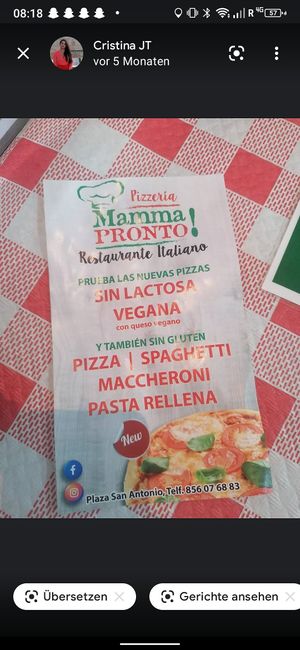 offering vegan Cheese at Mamma Pronto in Cadiz