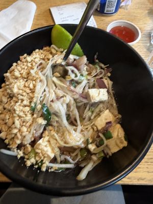 Pad Thai sub tofu, no egg!   at Wok On Vík in Vik