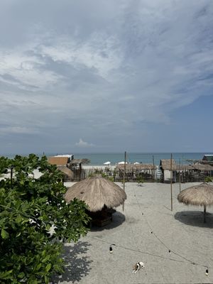 view from second floor  at Kislap Beach Bar in San Felipe