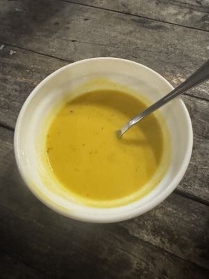 pumpkin soup from meal combo  at Kislap Beach Bar in San Felipe