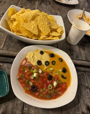 nachos overload  at Kislap Beach Bar in San Felipe
