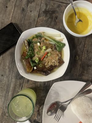 isda sa gata combo meal  at Kislap Beach Bar in San Felipe