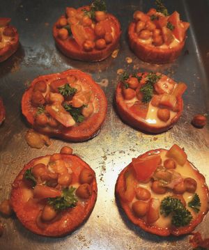 Sunday Buffet - Sweet Potato Slices at Loving Hut Perth in Wembley