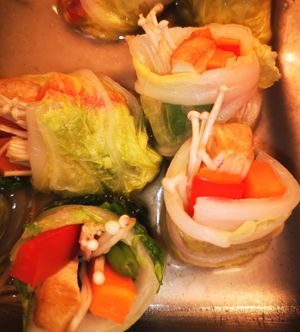 Sunday Buffet - Veggie Rolls at Loving Hut Perth in Wembley