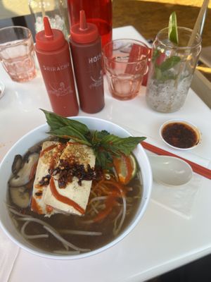 Tofu pho 🤤  at Money Cat in Brooklyn