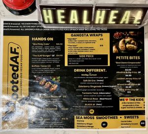 Menu  at rooted AF in Wilmington