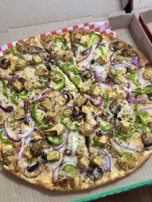 Vegan Chicken Tikka Masala Pizza  at Pizza Twist in Las Vegas