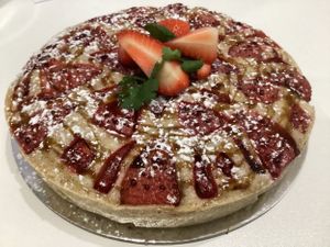Strawberry Vanilla Treacle Tart at Mandala VGF in Wynnum