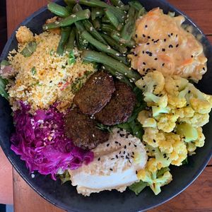 Falafel option  at Gustav Grün in Canggu