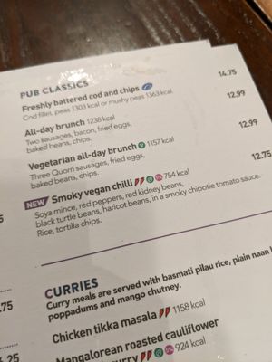 menu at LHR - The Crown Rivers -  JD Wetherspoon - T5 in West London