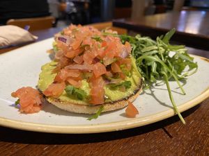 Avocado toast  at LHR - The Crown Rivers -  JD Wetherspoon - T5 in West London