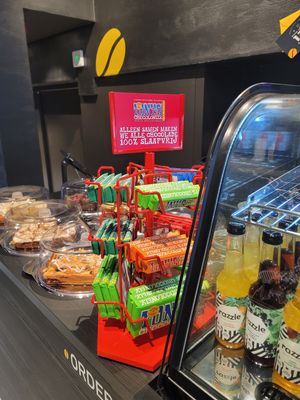 Tony's chocolate (some non-vegan) at IzyCoffee  in Leuven