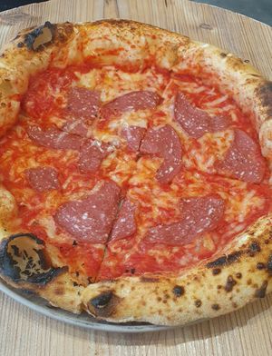 Vegan Pizza Salami at DIE PIZZABAR in Konstanz