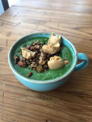 Green granola bowl at Sweet Greens Restaurant in Abu Dhabi