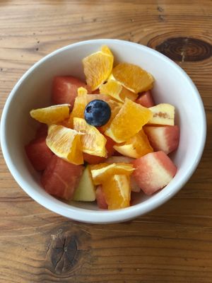 Fruit bowl at Sweet Greens Restaurant in Abu Dhabi