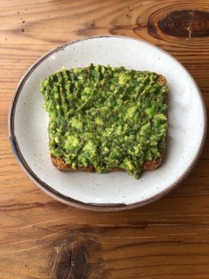 Avocado toast at Sweet Greens Restaurant in Abu Dhabi
