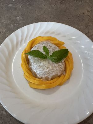 Mango sticky rice 🍚   at Lai Thai Kitchen in Grand Rapids