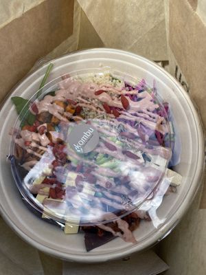 Gluten free buddah bowl  at Kombu Vegan in Bilbao