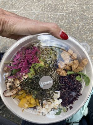 Oriental buddah bowl  at Kombu Vegan in Bilbao