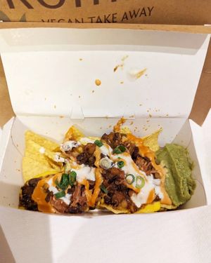 Loaded Nachos at Kombu Vegan in Bilbao
