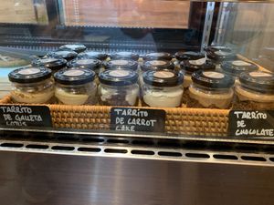 Dessert jars  at Kombu Vegan in Bilbao