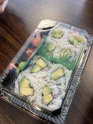 Mango avocado sushi (they use jasmine rice instead of sticky rice)  at Bangkok Thai Food Express in Lebanon