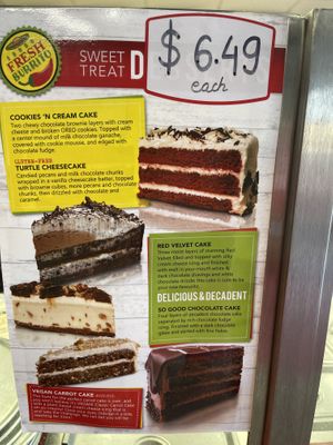 Desserts sold here as well   at Fresh Burrito in Guelph