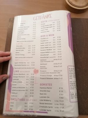 Getränke at Café Naiv in Innsbruck