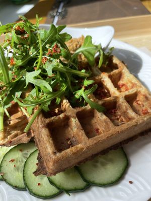 Waffle  at Café Naiv in Innsbruck