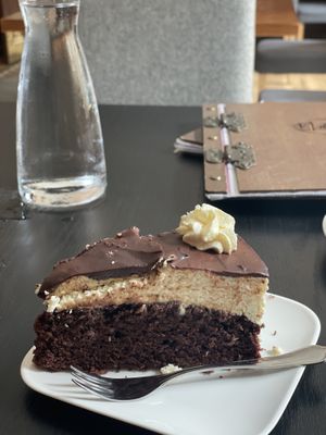 Coconut chocolate cake  at Café Naiv in Innsbruck