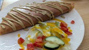 Stuffed omelet at Café Naiv in Innsbruck