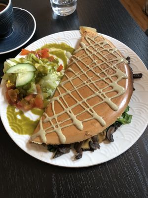 Gefülltes Omelette  at Café Naiv in Innsbruck