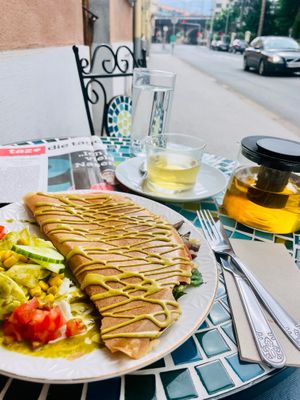 omelet with spinach and mushrooms. It was wonderful :)) at Café Naiv in Innsbruck
