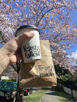 Tasty treats and coffee to to  at Feast & Fallow in Vancouver