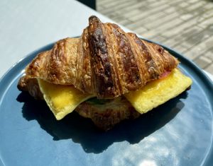 Croissant sandwich    at Feast & Fallow in Vancouver