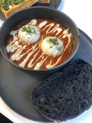 Shakshuka - vegan egg was cool   at Feast & Fallow in Vancouver