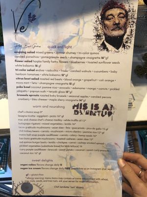 New menu as of 12/23 - super yummy!   at VE by Subculture in West Palm Beach