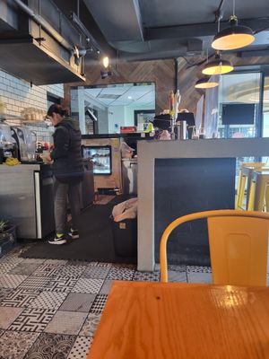 Kitchen counter at El Local Wellness Bar in Tijuana