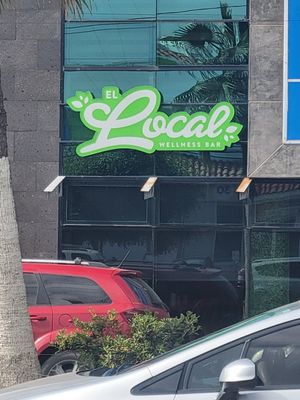 Outside at El Local Wellness Bar in Tijuana