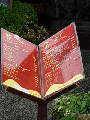 Menu at Pawwon Restu in Ubud