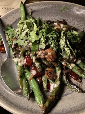 String beans shared plate  at Amba in Cleveland