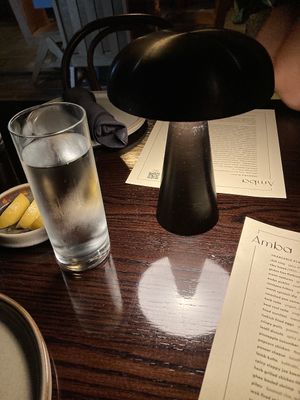 Lighting on table  at Amba in Cleveland