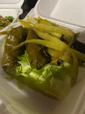 Grape leaves at Falafel King in Gainesville