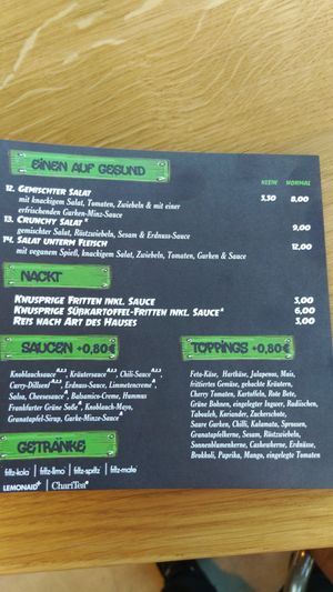 Menu, pg 3 at Crunchy Kebab in Kassel