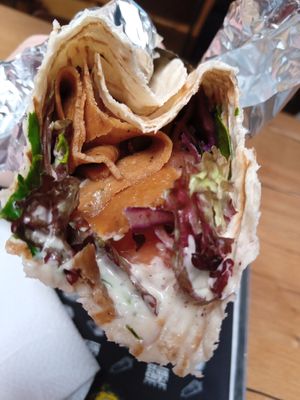 seitan-based kebap dürüm at Crunchy Kebab in Kassel