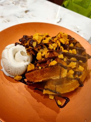 Chocolate and Honeycomb Waffles at Heavenly Desserts in York